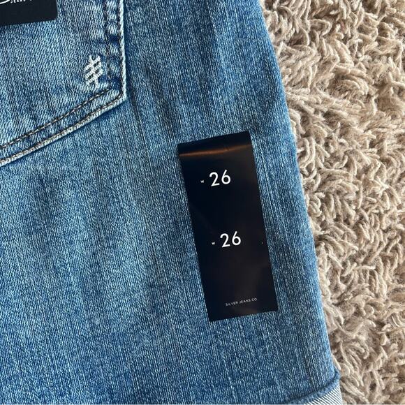 NWT! Silver Jeans Sure Thing Long Short Universal High Rise Short Size W26 L6.5 - Picture 11 of 12